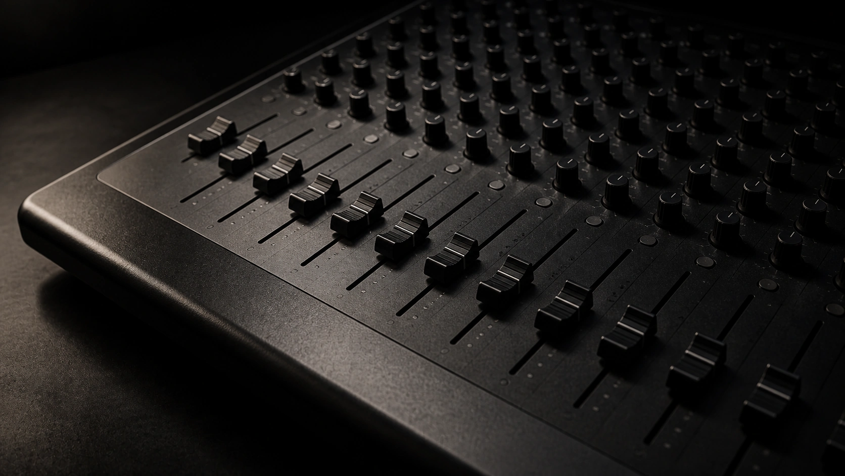 Audio-Mischpult im Tonstudio